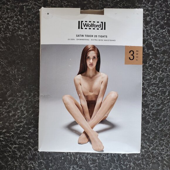 Wolford ! Satin touch 20, 3for2 ( M), Caramel - Picture 1 of 6